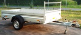 Humbaur HA 13.30.15 mit Lochreling und Leitergestell