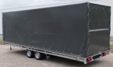 Hulco Medax 3060 mit Hochplane 190cm Ladeh�he bis Unterkante Bordwand, hinten Planenroller-System, im Spriegel auf den unteren Brettern seitlich Kombilochschienen