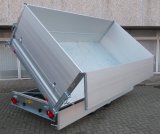 Humbaur Dreiseitenkipper HTK 3500.37 mit Alubordw�nden, Aufsatzbordwand 70cm E+Handpumpe