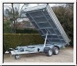 Humbaur Dreiseitenkipper HTK 3000.37, 3000kg GG mit Stahlbordw�nden, Elektro+Handpumpe