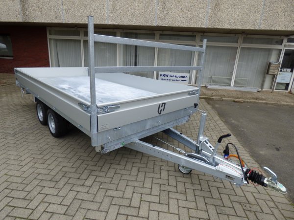 Henra KP354020 Dreiseitenkipper mit E-Pumpe und Rampenschubladen, 3500kg zGG, Lademae:401x202x30cm