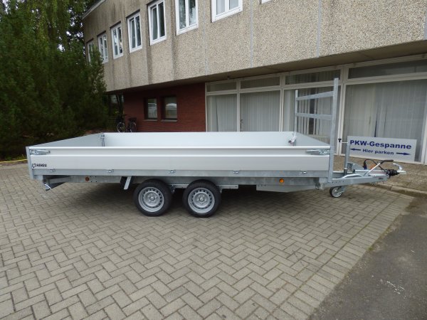 Henra KP354020 Dreiseitenkipper mit E-Pumpe und Rampenschubladen, 3500kg zGG, Lademae:401x202x30cm