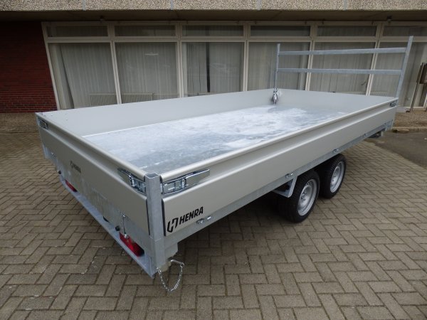 Henra KP354020 Dreiseitenkipper mit E-Pumpe und Rampenschubladen, 3500kg zGG, Lademae:401x202x30cm