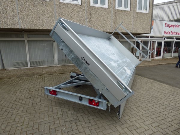 Henra KP354020 Dreiseitenkipper mit E-Pumpe und Rampenschubladen, 3500kg zGG, Lademae:401x202x30cm