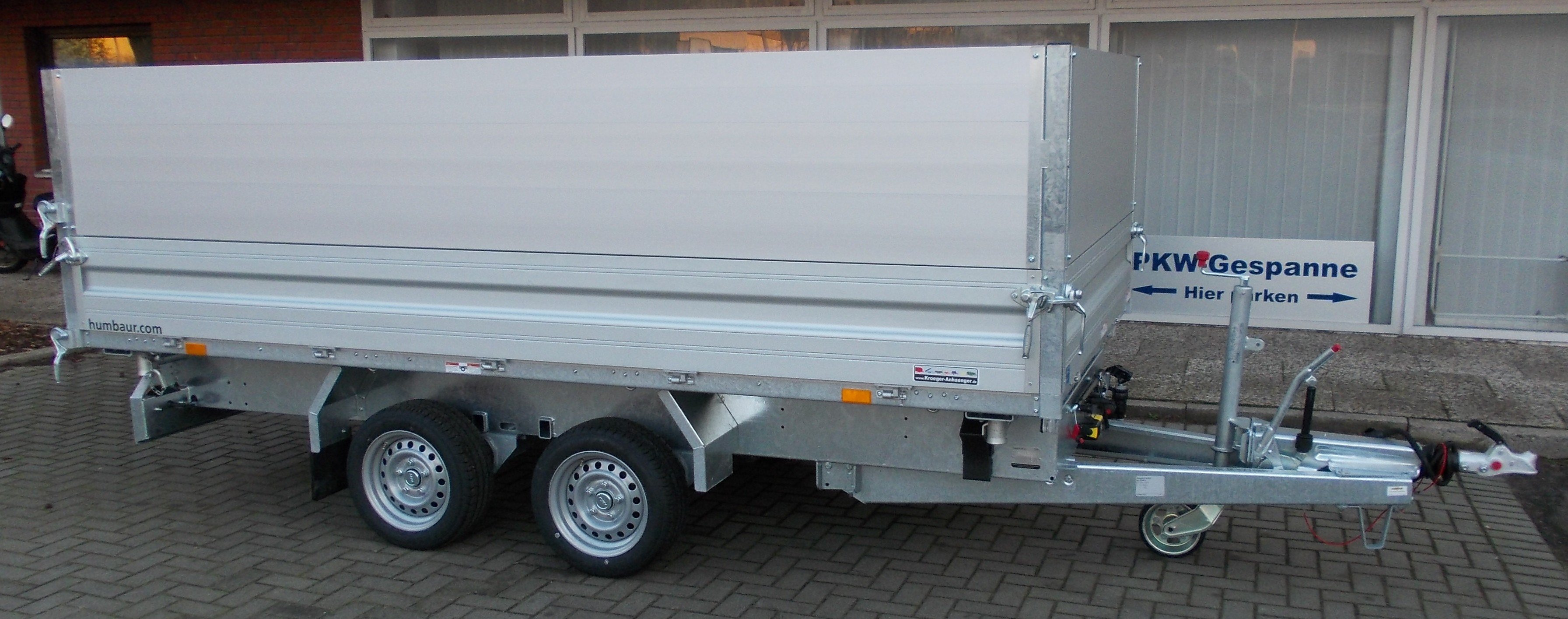 Humbaur Dreiseitenkipper Htk 3500 37 Alu Mit Aufsatzbordwanden 60cm Original Humbaur Pkw Anhanger Von Kroger Fahrzeugbau Anhanger Gunstig Kaufen
