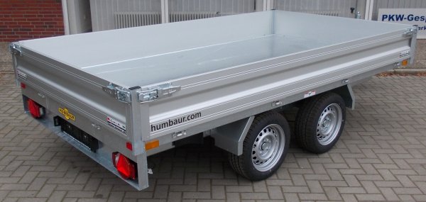 Humbaur Heckkipper HUK 303117 mit Alubordwnden, Handpumpe, 3000kg zGG, 314x175cm,Einmaliger Abverkaufspreis