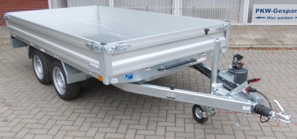 Humbaur Heckkipper HUK 303117 mit Alubordwnden, Handpumpe, 3000kg zGG, 314x175cm,Einmaliger Abverkaufspreis