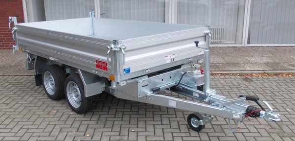 Humbaur HTK 2700.27 Dreiseitenkipper mit Alubordwnden und Handpumpe, Einmaliger Abverkaufspreis