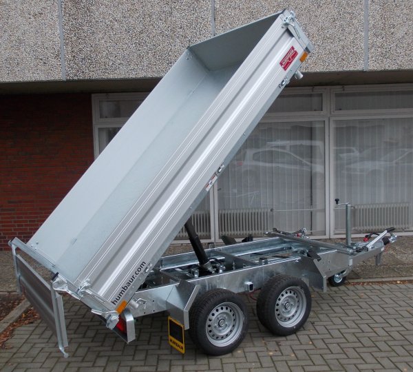 Humbaur HTK 2700.27 Dreiseitenkipper mit Alubordwnden und Handpumpe, Einmaliger Abverkaufspreis