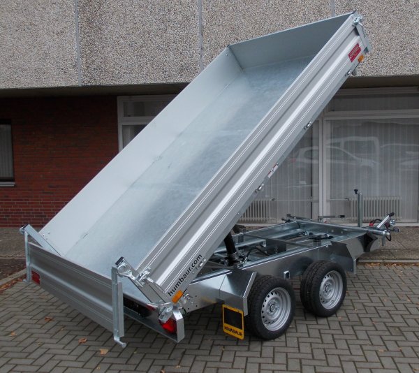 Humbaur HTK 2700.31 Dreiseitenkipper mit Alubordwnden und Handpumpe, Einmaliger Abverkaufspreis