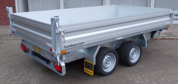 Humbaur HTK 3500.31 Dreiseitenkipper mit Alubordwnden, E- & Handpumpe