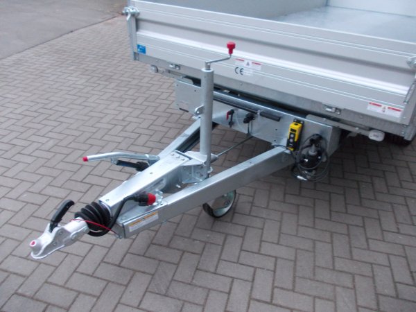 Humbaur HTK 3500.37 Dreiseitenkipper mit Alubordwnden, E- & Handpumpe