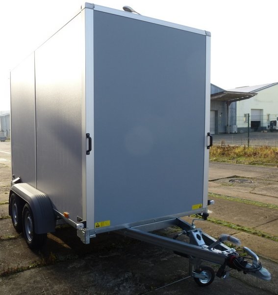 Saris FW2000 180cm Innenhhe Kofferanhnger hellgrau, hinten mit Doppeltr, 2000kg zGG, Lademae: 306 x 154 x 180cm, Auslaufmodell