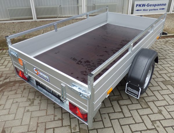 Saris MP 255 133 750 1 mit Bugklappe Alubordwnde, 750KG zGG, 255x133x43cm