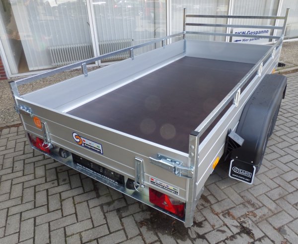 Saris MP 305 153 2000 2 Alubordwnde, 2000KG zGG, 305x153x43cm mit Leitergestell