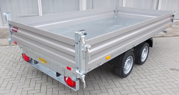 Humbaur HTK 3500.41 Dreiseitenkipper mit Stahlbordwnden, E- & Handpumpe