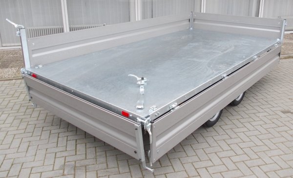 Humbaur HTK 3500.41 Dreiseitenkipper mit Stahlbordwnden, E- & Handpumpe
