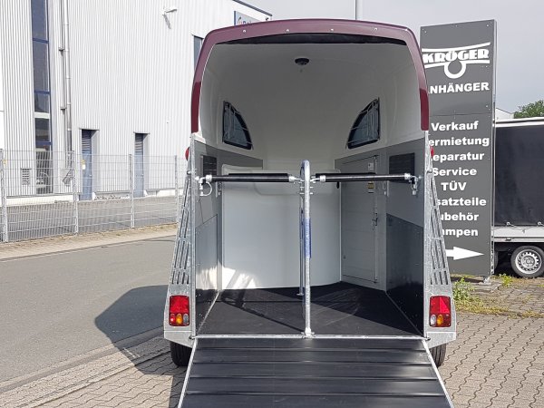 Careliner ALU Dach und Bug in bordeaux, Bruststangenzusatzpolster, Netzlift