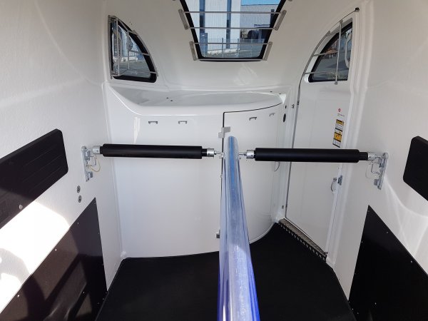 Careliner L grey/grey, Panoramadach, Sattelablagestange, 3.Bremsleuchte, 2. Innenleuchte LED, Netzlift, Bruststangenpolster und Alufelgen (black/silver)