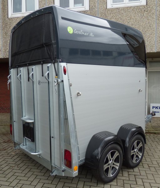 Careliner ALU Dach und Bug in grey,  Premiumsattelkammer, 2. Innenleuchte LED, Bruststangenzusatzpolster, Panoramadach,