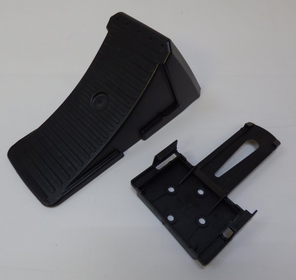 Unterlegkeil+Halter, L 225 Mm, Kunststoff, Schwarz