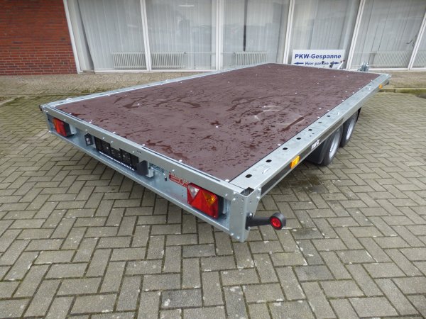 Martz GT Plateau 400/2 S mit Holzboden, 2700KG zGG, 410x216cm, mit Winde und Rampen