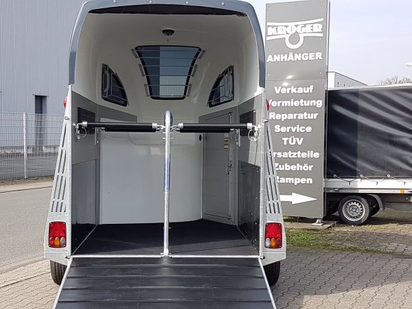 Careliner ALU Dach und Bug in grey, mit Panoramadach und Bruststangenzusatzpolster