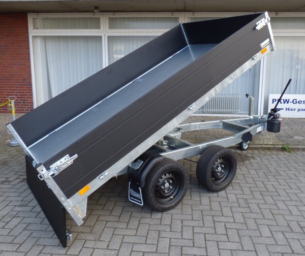 Saris Tandem-Heckkipper K1 276 150 2000 2 mit Handpumpe, Black-Edition, 2,0t zGG, 276x150x35cm