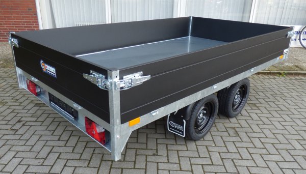 Saris Tandem-Heckkipper K1 306 170 2700 2 mit E- und Nothandpumpe, Black-Edition, 2,7t zGG, 306x170x35cm