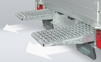Anssems ASX 2000.405x178, mit Hochplane 210cm Ladehhe in silber, mit Rampen in Schubladen, 2000kg, 405x178x210cm