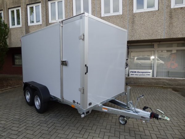 Saris GO 356 169 180 2700 2, Kofferanhnger hellgrau, 2700KG zGG, 356x169x180cm, hinten mit Beladerampe, zustzlich mit Seitentr