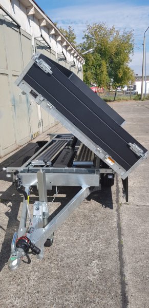 Saris Tandem-Dreiseitenkipper K3 356 184 2700 2 mit E- und Nothandpumpe, Rampen in Schubladen, Black-Edition, 2,7t zGG, 306x184x35cm