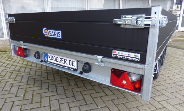 Saris Hochlader / berlader PL 406 204 2700 2, Black Edition, Rampen in Schubladen, 2,7t zGG, Lademae 406x204x35cm