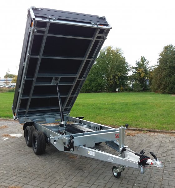 Saris Tandem-Dreiseitenkipper K3 306 184 2700 2 mit E-Pumpe, Black-Edition, 2,7t zGG, 306x184x35cm, ohne Handpumpe