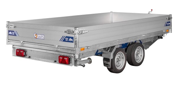 * Saris Tandem-Dreiseitenkipper K3 356 184 3500 2 E Heavy Duty, mit Elektro-Pumpe,  Rampen in Schubladen, 3,5t zGG, Ladema�e356x184x35cm