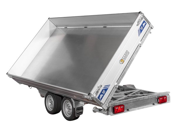 * Saris Tandem-Dreiseitenkipper K3 356 184 3500 2 E Heavy Duty, mit Elektro-Pumpe,  Rampen in Schubladen, 3,5t zGG, Ladema�e356x184x35cm