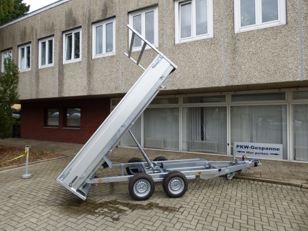 Henra KP273016 Heckkipper mit E-Pumpe und Rampenschubladen, 2700kg zGG, Lademae:301x165x30cm