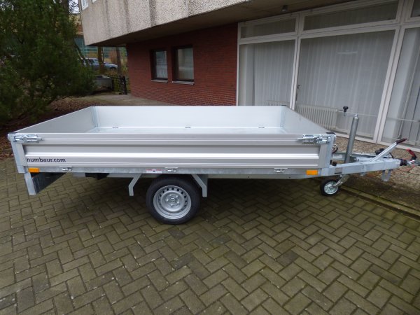 Humbaur Heckkipper 1-Achser HUK 182715 mit SmartPump fr Akkuschrauberbetrieb + Handpumpe