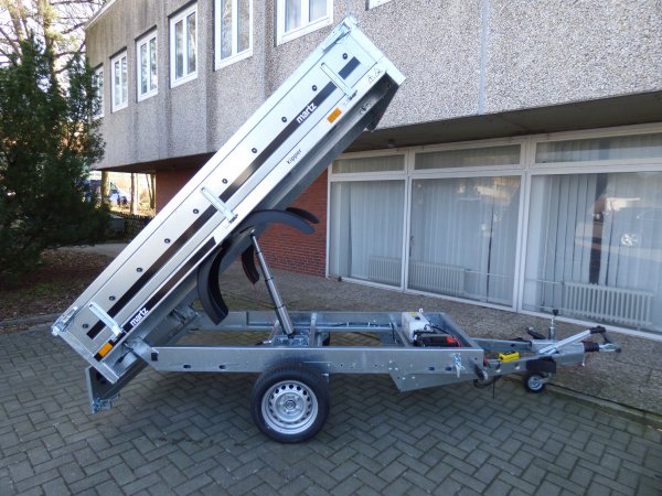 Martz Heckkipper 1-Achser Kipper 250C mit E-Pumpe, 1500KG zGG, 253x150x30cm, Stahlbordwnde