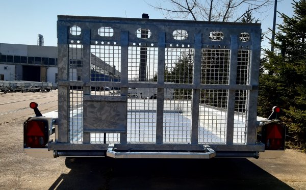 Henra MT354017 Parabolic Sehr stabiler Baumaschinentransporter mit Aluboden, Blattfederachsen, 3500KG zGG, 400x170x27cm, durchgehende Gitterrampe 115cm hoch