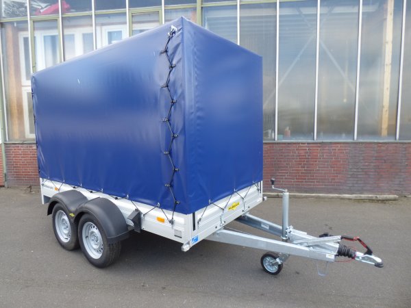 Humbaur HA 203015 gebremst, Tandem, KRGER ProfiLine Hochplane in dunkelblau, 2000kg, 303x151x160cm, Sonderpreis weil Ausstellungsstck