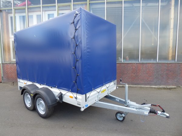 Humbaur HA 203015 gebremst, Tandem, KRGER ProfiLine Hochplane in dunkelblau, 2000kg, 303x151x180cm