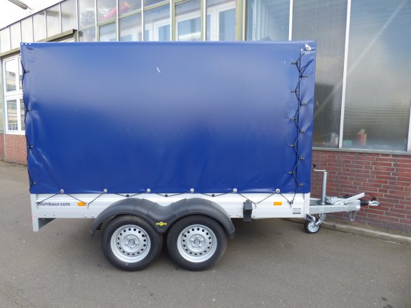 Humbaur HA 203015 gebremst, Tandem, KRGER ProfiLine Hochplane in dunkelblau, 2000kg, 303x151x160cm, Sonderpreis weil Ausstellungsstck