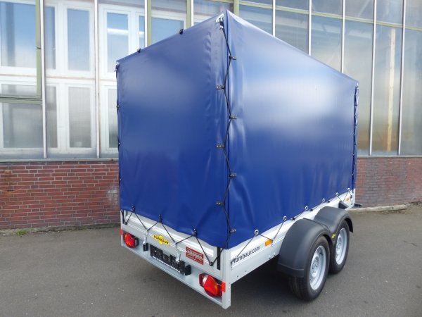 Humbaur HA 203015 gebremst, Tandem, KRGER ProfiLine Hochplane in dunkelblau, 2000kg, 303x151x160cm, Sonderpreis weil Ausstellungsstck