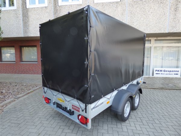 Humbaur HA 253015 gebremst, Tandem, KRGER ProfiLine Hochplane in schwarz, 2500kg, 303x151x170cm