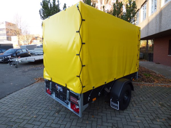 * Saris MP 255 133 1350 1 Black Edition, 1350KG zGG, 255x133x160cm mit KR�GER ProfiLine Hochplane in gelb