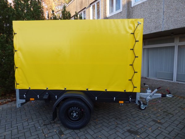 * Saris MP 255 133 1350 1 Black Edition, 1350KG zGG, 255x133x160cm mit KR�GER ProfiLine Hochplane in gelb