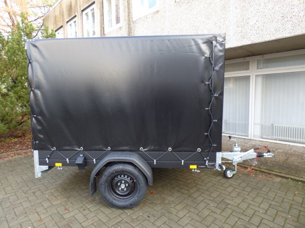 * Saris MP 255 133 1350 1, silber, 1350KG zGG, 255x133x170cm mit KR�GER ProfiLine Hochplane in schwarz oder grau
