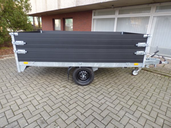 * Saris Heckkipper K1 276 150 1500 1 mit E-Pumpe und Aufsatzbordw�nden, Black-Edition, 1,5t zGG, Ladema�e 276x150x60cm