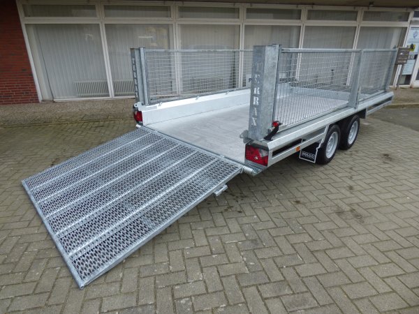 Hulco Terrax-2 3500.394x180 Baumaschinenanhnger mit Gitteraufsatz, 3500KG zGG, 394x180x97cm